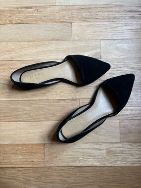 SOLD J. Crew Pointed Toe Black Flats